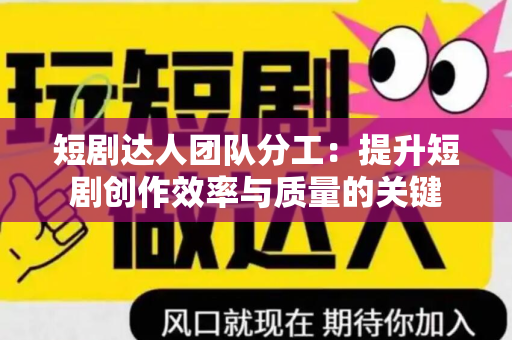 短剧达人团队分工：提升短剧创作效率与质量的关键